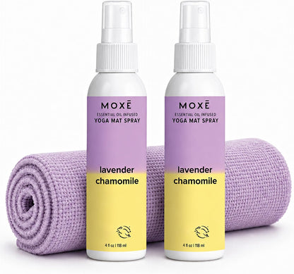 Yoga Mat Cleaner Spray, Rosemary & Lemon Essential Oils, 4oz | Plant-Based Cleaner Refreshes and Deodorizes Yoga Mats and Exercise Equipment; Non-Toxic Formula for Home, Studio Or Gym Use