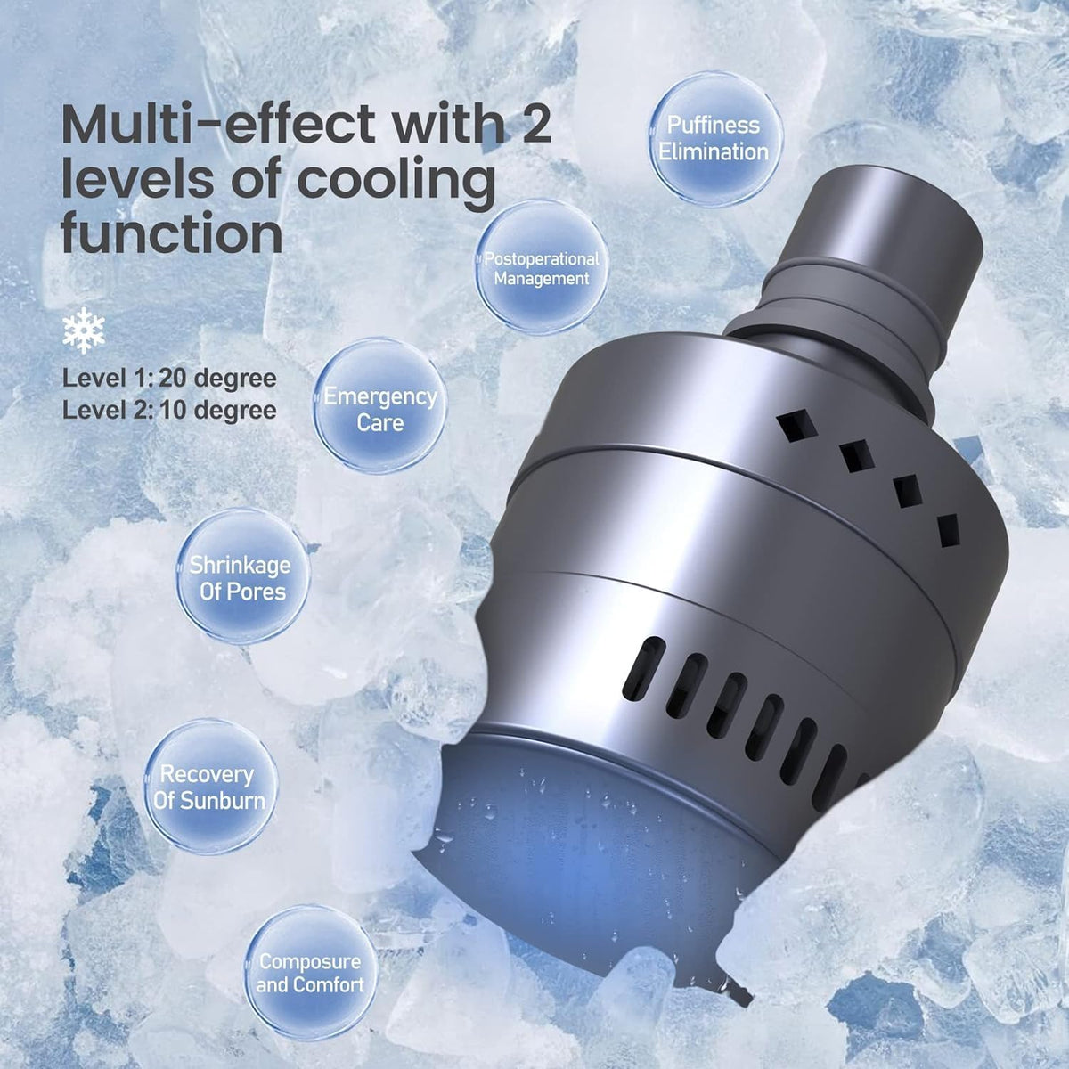 Massage Gun Head with 𝐇𝐞𝐚𝐭 𝐚𝐧𝐝 𝐂𝐨𝐨𝐥,Rechargeable Heated Massager Gun Head,Accelerating Blood Circulation,Pain Relief, Deep Tissue Massage Gun Accessories