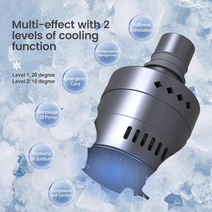 Massage Gun Head with 𝐇𝐞𝐚𝐭 𝐚𝐧𝐝 𝐂𝐨𝐨𝐥,Rechargeable Heated Massager Gun Head,Accelerating Blood Circulation,Pain Relief, Deep Tissue Massage Gun Accessories