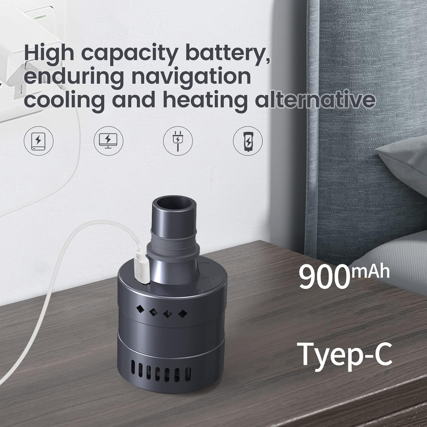 Massage Gun Head with 𝐇𝐞𝐚𝐭 𝐚𝐧𝐝 𝐂𝐨𝐨𝐥,Rechargeable Heated Massager Gun Head,Accelerating Blood Circulation,Pain Relief, Deep Tissue Massage Gun Accessories