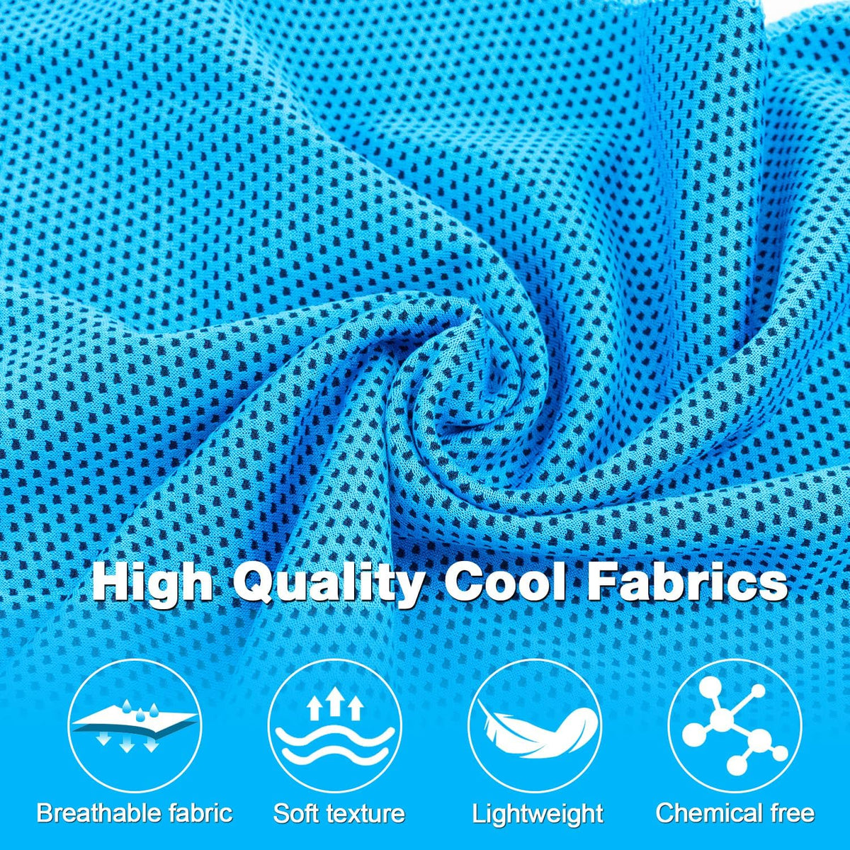 10 Pack Cooling Towels, Cooling Towels for Neck and Face, Sweat Microfiber Towel Soft Breathable Towel for Gym, Yoga, Camping, Running, Fitness, Workout & More Activities