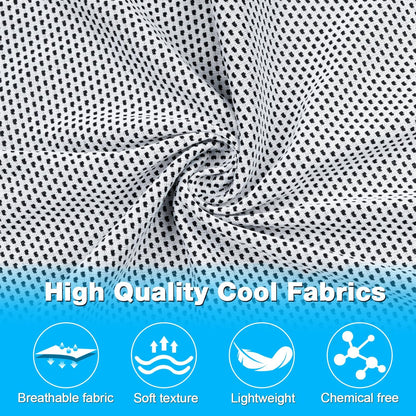 10 Pack Cooling Towels, Cooling Towels for Neck and Face, Sweat Microfiber Towel Soft Breathable Towel for Gym, Yoga, Camping, Running, Fitness, Workout & More Activities
