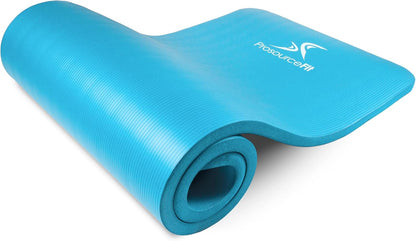 Extra Thick Yoga and Pilates Mat 1/2” (13mm) or 1" (25mm), 71-inch Long High Density Exercise Mat with Comfort Foam and Carrying Strap