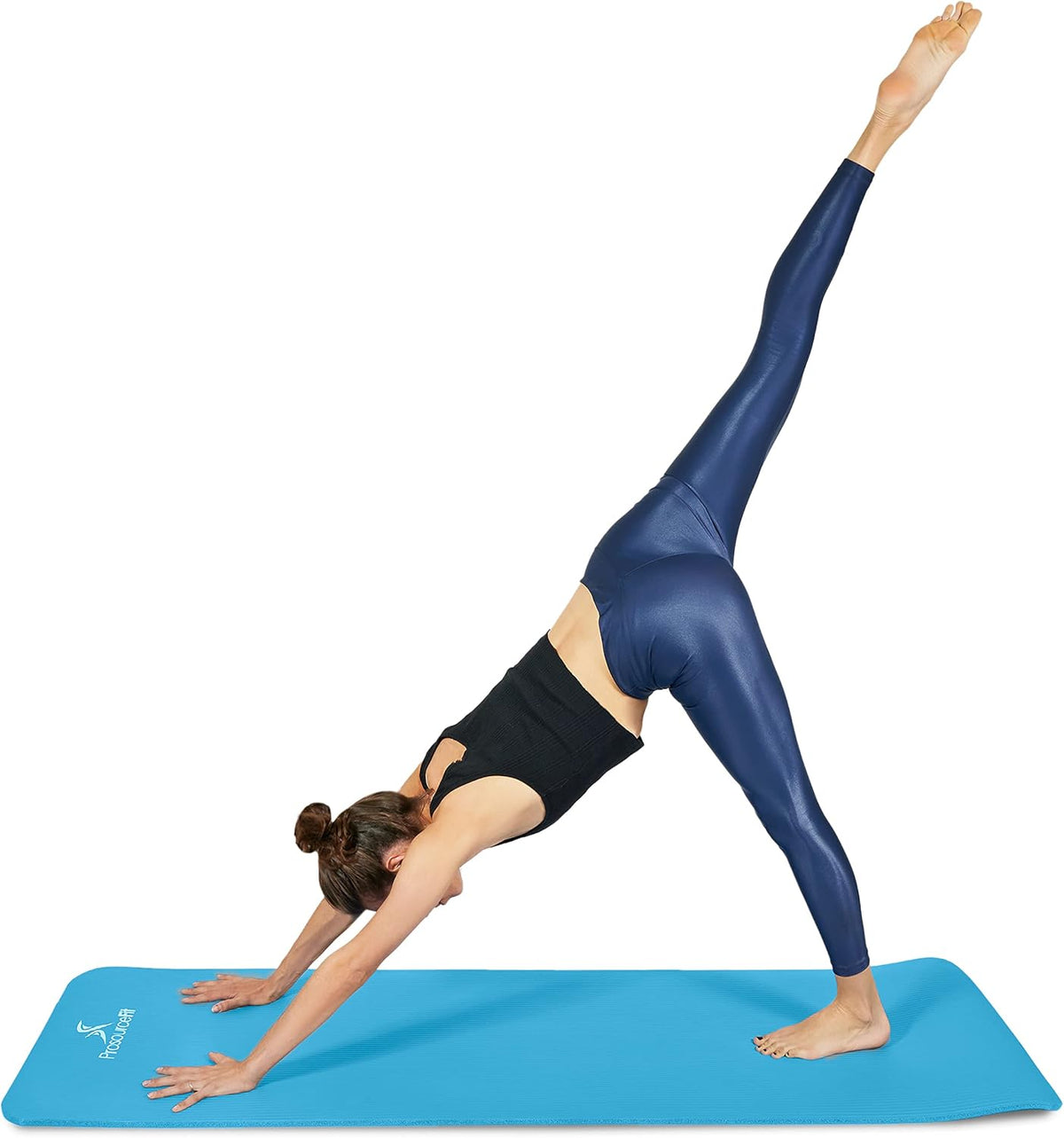 Extra Thick Yoga and Pilates Mat 1/2” (13mm) or 1" (25mm), 71-inch Long High Density Exercise Mat with Comfort Foam and Carrying Strap