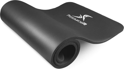 Extra Thick Yoga and Pilates Mat 1/2” (13mm) or 1" (25mm), 71-inch Long High Density Exercise Mat with Comfort Foam and Carrying Strap