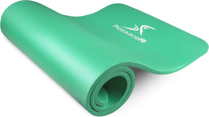 Extra Thick Yoga and Pilates Mat 1/2” (13mm) or 1" (25mm), 71-inch Long High Density Exercise Mat with Comfort Foam and Carrying Strap