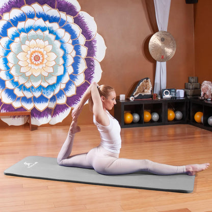 Extra Thick Yoga and Pilates Mat 1/2” (13mm) or 1" (25mm), 71-inch Long High Density Exercise Mat with Comfort Foam and Carrying Strap
