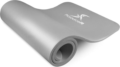 Extra Thick Yoga and Pilates Mat 1/2” (13mm) or 1" (25mm), 71-inch Long High Density Exercise Mat with Comfort Foam and Carrying Strap