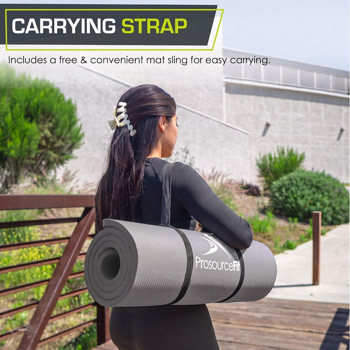 Extra Thick Yoga and Pilates Mat 1/2” (13mm) or 1" (25mm), 71-inch Long High Density Exercise Mat with Comfort Foam and Carrying Strap