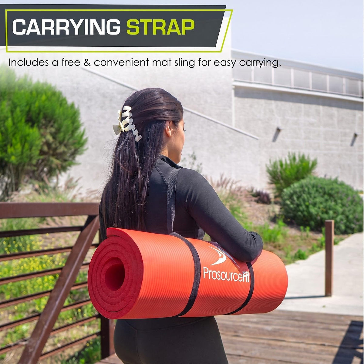 Extra Thick Yoga and Pilates Mat 1/2” (13mm) or 1" (25mm), 71-inch Long High Density Exercise Mat with Comfort Foam and Carrying Strap