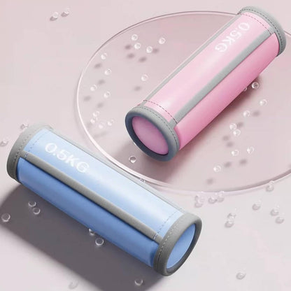 Sand Filled Dumbbell Non-Slip Grip Soft Hand Weight Balance Training Sand Filled Dumbbells for Women, Jump Rope, Blue, 1kg X 2