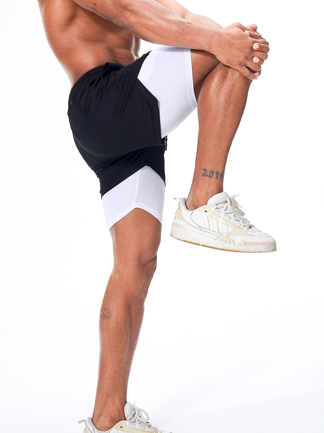 Mens Running Shorts，Workout Running Shorts for Men，2-in-1 Stealth Shorts， 7-Inch Gym Yoga Outdoor Sports Shorts