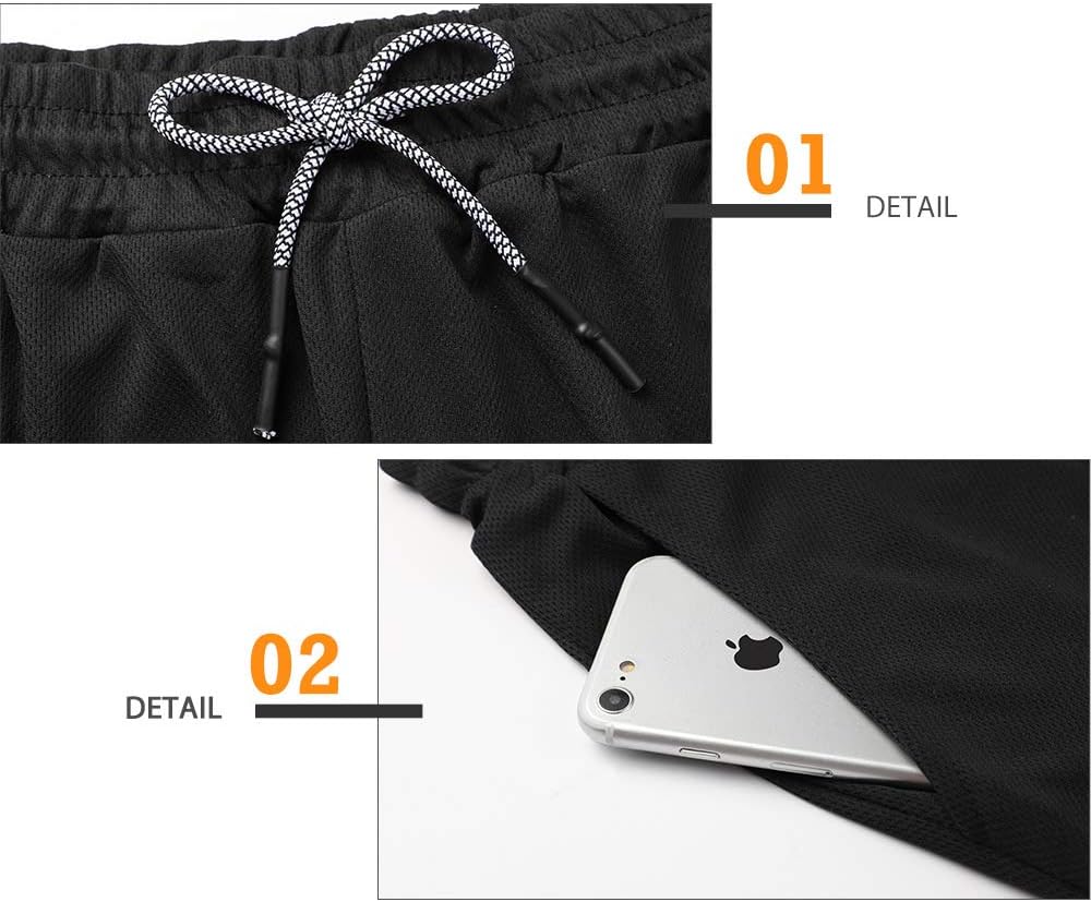 Mens Running Shorts，Workout Running Shorts for Men，2-in-1 Stealth Shorts， 7-Inch Gym Yoga Outdoor Sports Shorts