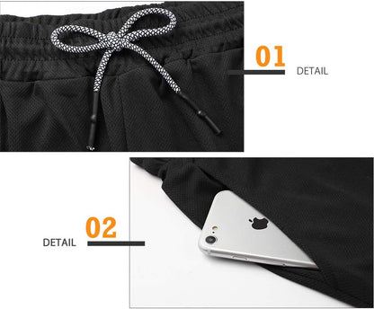 Mens Running Shorts，Workout Running Shorts for Men，2-in-1 Stealth Shorts， 7-Inch Gym Yoga Outdoor Sports Shorts