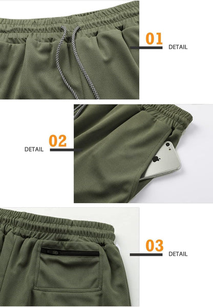Mens Running Shorts，Workout Running Shorts for Men，2-in-1 Stealth Shorts， 7-Inch Gym Yoga Outdoor Sports Shorts