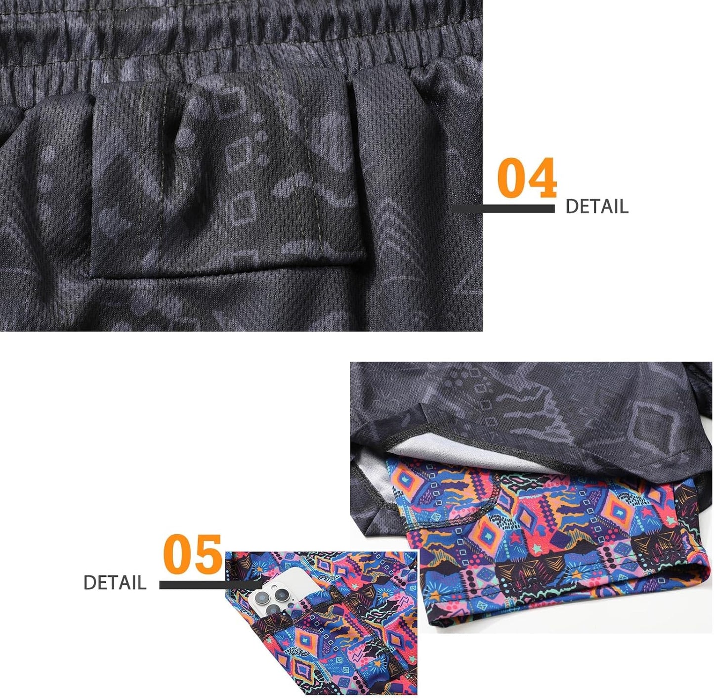 Mens Running Shorts，Workout Running Shorts for Men，2-in-1 Stealth Shorts， 7-Inch Gym Yoga Outdoor Sports Shorts