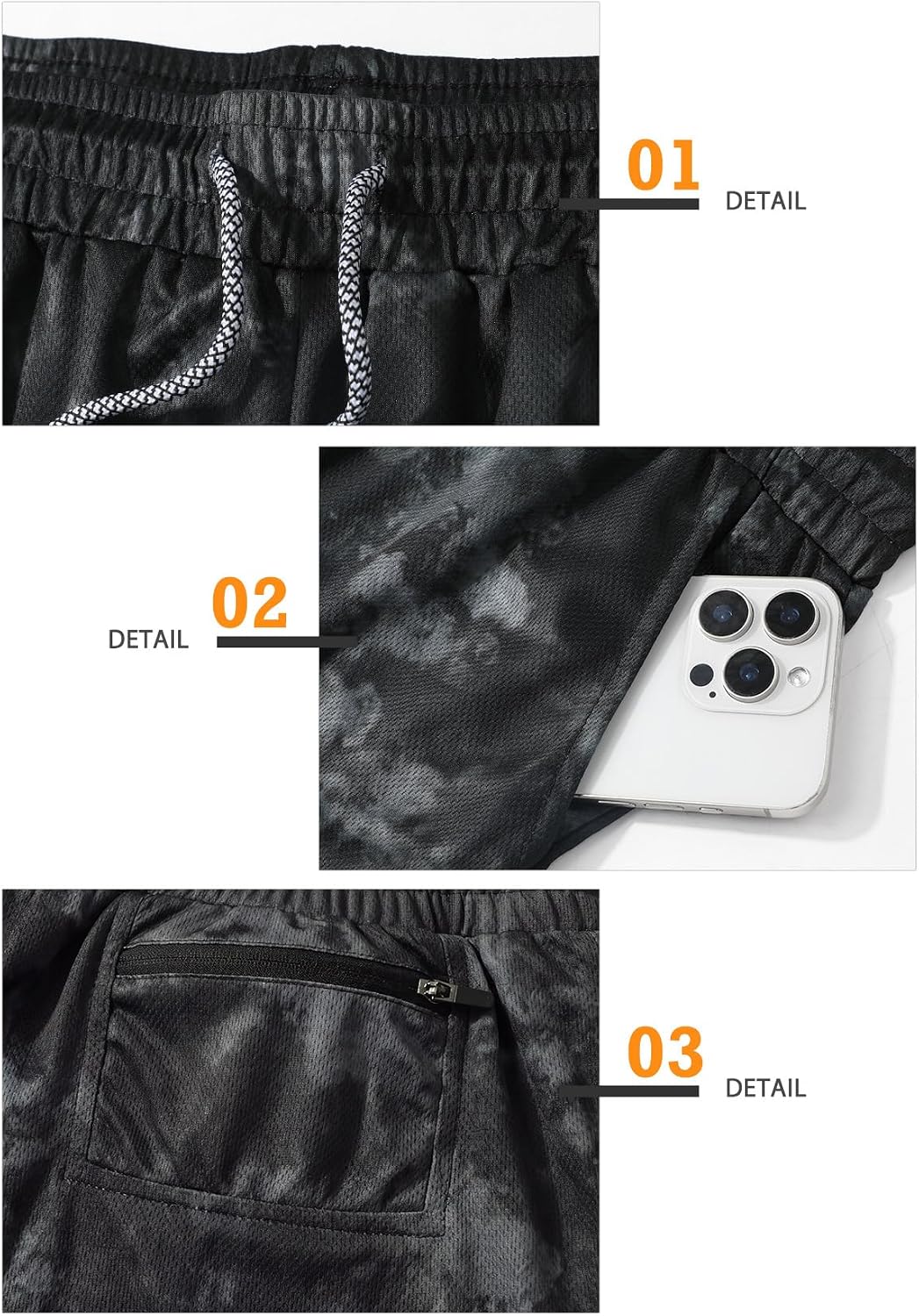 Mens Running Shorts，Workout Running Shorts for Men，2-in-1 Stealth Shorts， 7-Inch Gym Yoga Outdoor Sports Shorts