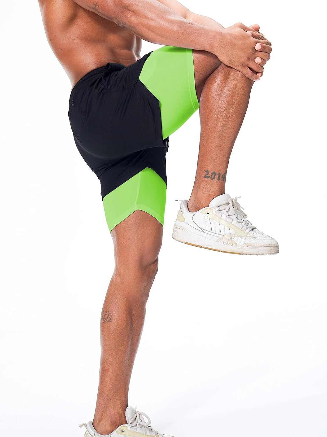 Mens Running Shorts，Workout Running Shorts for Men，2-in-1 Stealth Shorts， 7-Inch Gym Yoga Outdoor Sports Shorts