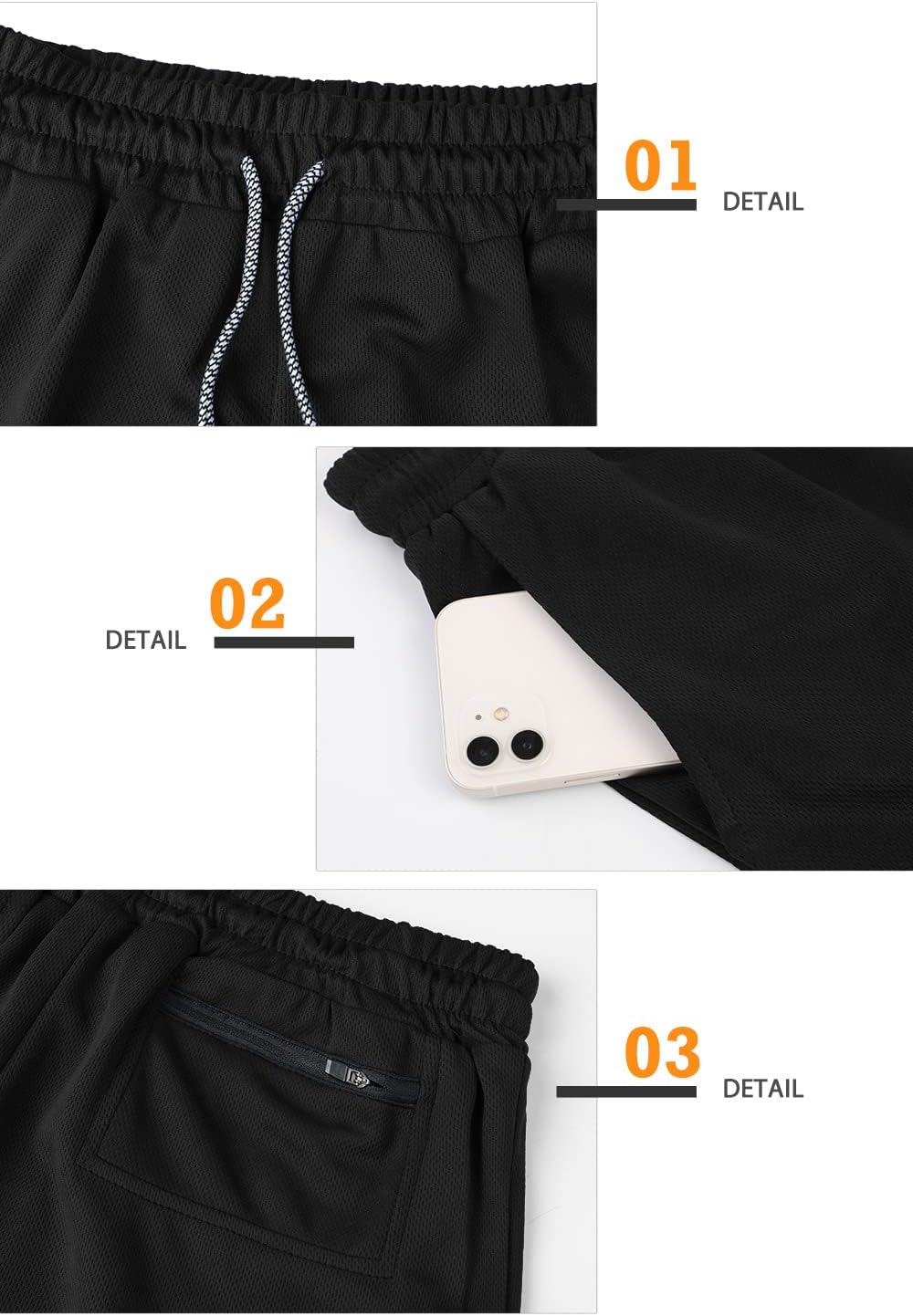 Mens Running Shorts，Workout Running Shorts for Men，2-in-1 Stealth Shorts， 7-Inch Gym Yoga Outdoor Sports Shorts