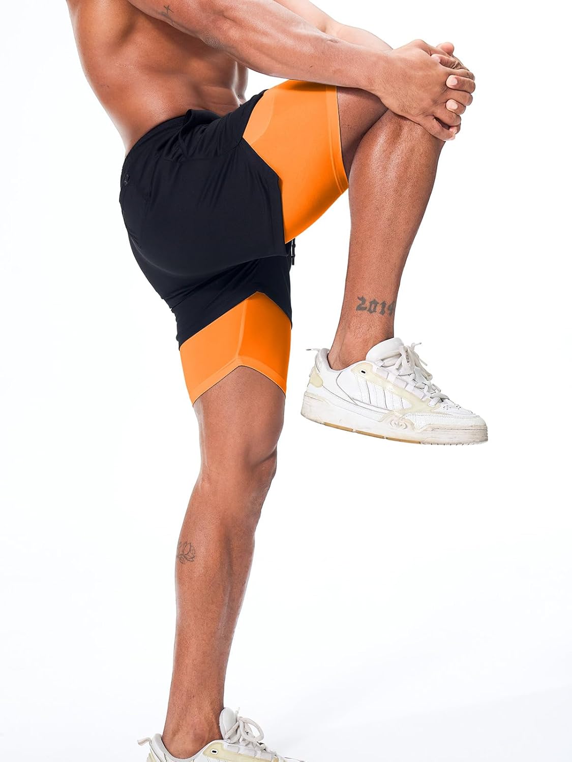 Mens Running Shorts，Workout Running Shorts for Men，2-in-1 Stealth Shorts， 7-Inch Gym Yoga Outdoor Sports Shorts