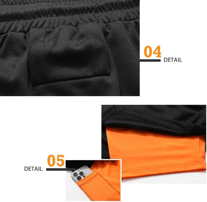 Mens Running Shorts，Workout Running Shorts for Men，2-in-1 Stealth Shorts， 7-Inch Gym Yoga Outdoor Sports Shorts
