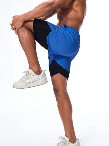 Mens Running Shorts，Workout Running Shorts for Men，2-in-1 Stealth Shorts， 7-Inch Gym Yoga Outdoor Sports Shorts