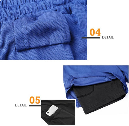Mens Running Shorts，Workout Running Shorts for Men，2-in-1 Stealth Shorts， 7-Inch Gym Yoga Outdoor Sports Shorts