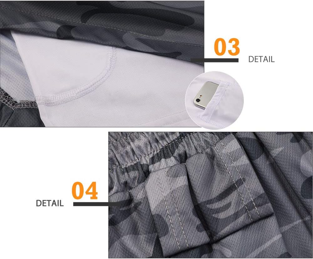 Mens Running Shorts，Workout Running Shorts for Men，2-in-1 Stealth Shorts， 7-Inch Gym Yoga Outdoor Sports Shorts