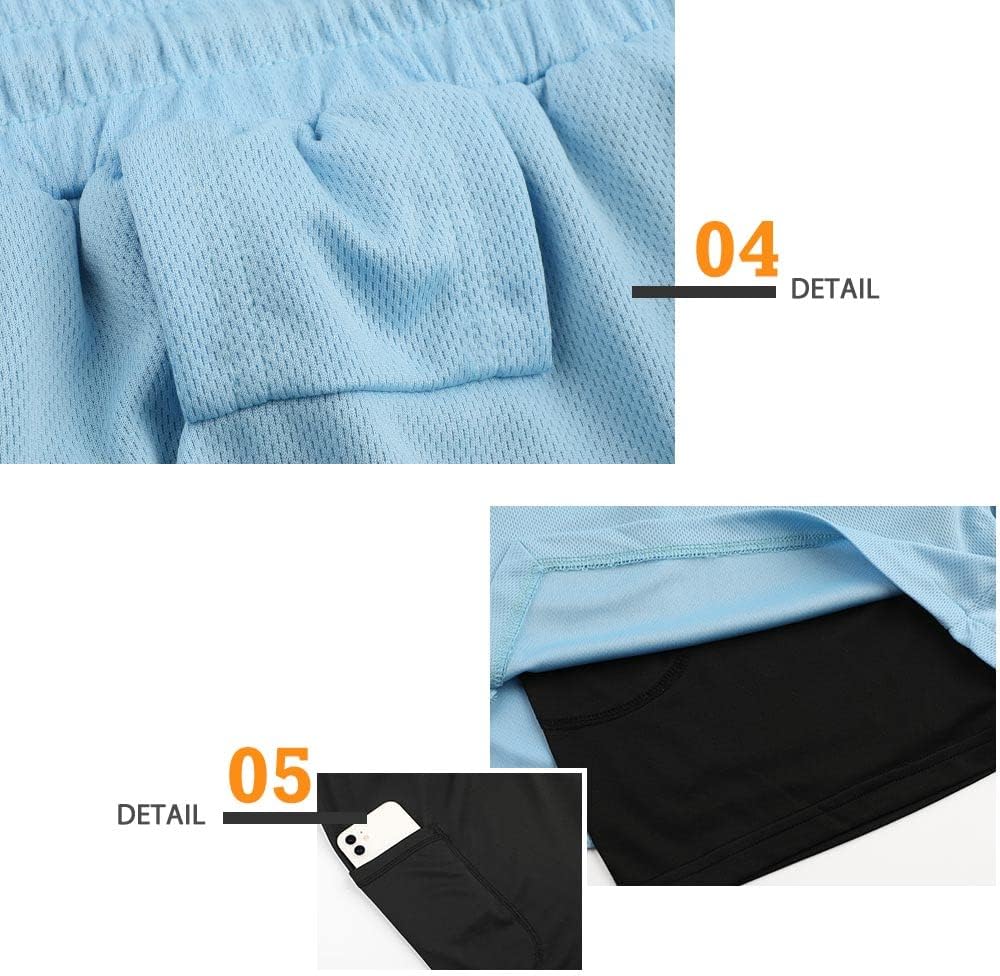 Mens Running Shorts，Workout Running Shorts for Men，2-in-1 Stealth Shorts， 7-Inch Gym Yoga Outdoor Sports Shorts