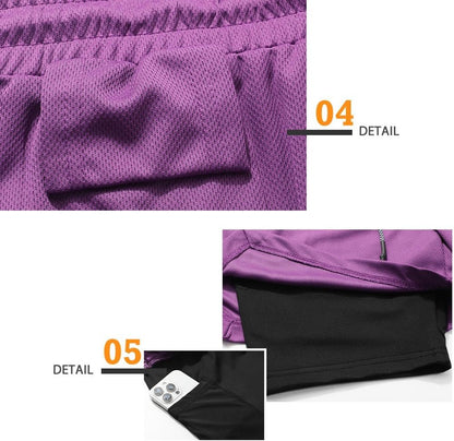 Mens Running Shorts，Workout Running Shorts for Men，2-in-1 Stealth Shorts， 7-Inch Gym Yoga Outdoor Sports Shorts