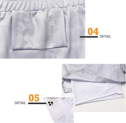 Mens Running Shorts，Workout Running Shorts for Men，2-in-1 Stealth Shorts， 7-Inch Gym Yoga Outdoor Sports Shorts