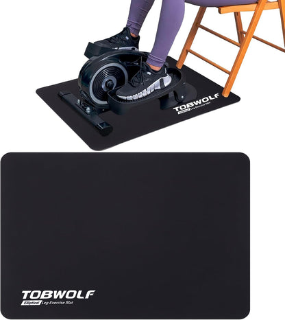 Non-Slip Workout Mat for Ellipse Leg Exerciser, Ellipse Machine Mat, Exercise Mat for Under Desk Ellipticals, Suitable for Electric Seated Foot Pedal Exerciser, Stability & Floor Protection