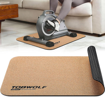 Non-Slip Workout Mat for Ellipse Leg Exerciser, Ellipse Machine Mat, Exercise Mat for Under Desk Ellipticals, Suitable for Electric Seated Foot Pedal Exerciser, Stability & Floor Protection