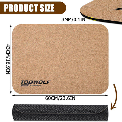 Non-Slip Workout Mat for Ellipse Leg Exerciser, Ellipse Machine Mat, Exercise Mat for Under Desk Ellipticals, Suitable for Electric Seated Foot Pedal Exerciser, Stability & Floor Protection