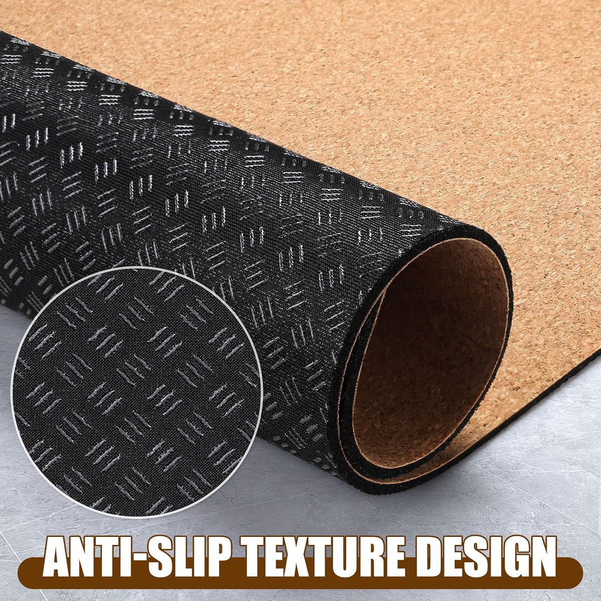 Non-Slip Workout Mat for Ellipse Leg Exerciser, Ellipse Machine Mat, Exercise Mat for Under Desk Ellipticals, Suitable for Electric Seated Foot Pedal Exerciser, Stability & Floor Protection