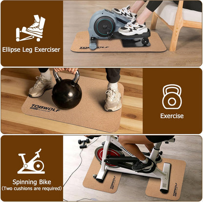 Non-Slip Workout Mat for Ellipse Leg Exerciser, Ellipse Machine Mat, Exercise Mat for Under Desk Ellipticals, Suitable for Electric Seated Foot Pedal Exerciser, Stability & Floor Protection