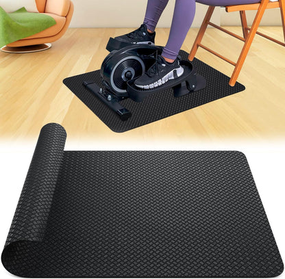 Non-Slip Workout Mat for Ellipse Leg Exerciser, Ellipse Machine Mat, Exercise Mat for Under Desk Ellipticals, Suitable for Electric Seated Foot Pedal Exerciser, Stability & Floor Protection