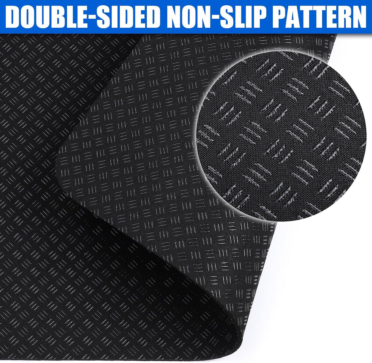 Non-Slip Workout Mat for Ellipse Leg Exerciser, Ellipse Machine Mat, Exercise Mat for Under Desk Ellipticals, Suitable for Electric Seated Foot Pedal Exerciser, Stability & Floor Protection