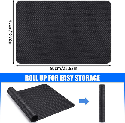 Non-Slip Workout Mat for Ellipse Leg Exerciser, Ellipse Machine Mat, Exercise Mat for Under Desk Ellipticals, Suitable for Electric Seated Foot Pedal Exerciser, Stability & Floor Protection