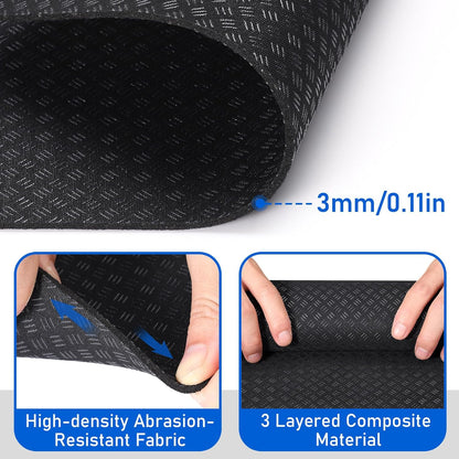Non-Slip Workout Mat for Ellipse Leg Exerciser, Ellipse Machine Mat, Exercise Mat for Under Desk Ellipticals, Suitable for Electric Seated Foot Pedal Exerciser, Stability & Floor Protection