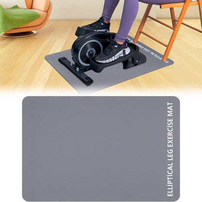 Non-Slip Workout Mat for Ellipse Leg Exerciser, Ellipse Machine Mat, Exercise Mat for Under Desk Ellipticals, Suitable for Electric Seated Foot Pedal Exerciser, Stability & Floor Protection