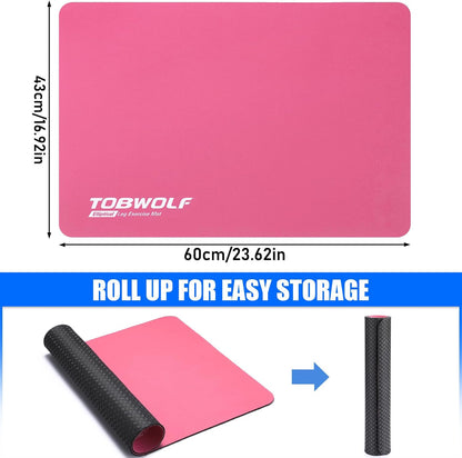 Non-Slip Workout Mat for Ellipse Leg Exerciser, Ellipse Machine Mat, Exercise Mat for Under Desk Ellipticals, Suitable for Electric Seated Foot Pedal Exerciser, Stability & Floor Protection