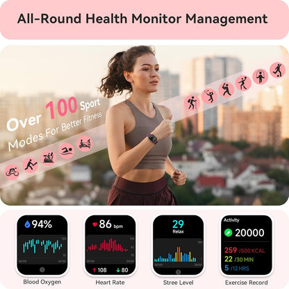 Smart Watch for Women Men, Smartwatch for iPhone & Android Bluetooth (Answer/Call) Built-in Alexa, 1.91" HD Fitness Tracker with 105+ Sport Modes, IP68 Waterproof, Sleep/Heart Rate/SpO2/Stress Monitor