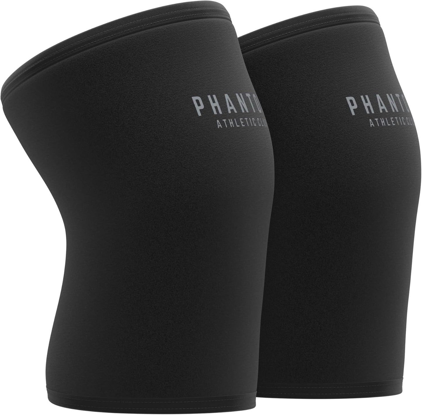 7mm Compression Knee Sleeves for Weightlifting Support, Powerlifting Strength, Heavy Squats, Cross Training, Gym Fitness, Sports – Strong Thick Neoprene Knee Braces for Men & Women (2 Pack, Large)