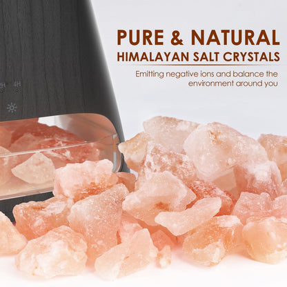 2-in-1 Essential Oil Diffuser for Home & Himalayan Salt Lamp, 150ml