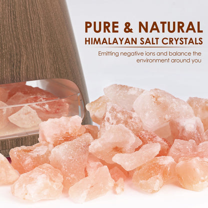 2-in-1 Essential Oil Diffuser for Home & Himalayan Salt Lamp, 150ml