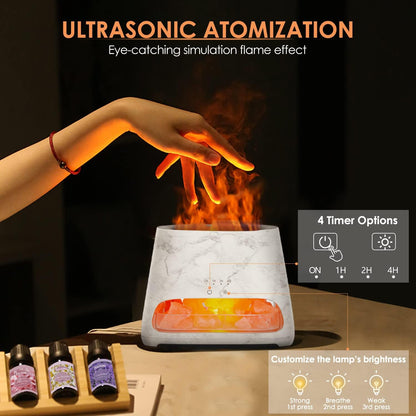 2-in-1 Essential Oil Diffuser for Home & Himalayan Salt Lamp, 150ml