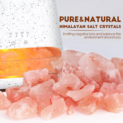2-in-1 Essential Oil Diffuser for Home & Himalayan Salt Lamp, 150ml