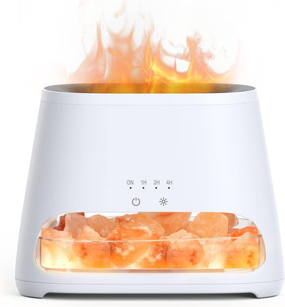 2-in-1 Essential Oil Diffuser for Home & Himalayan Salt Lamp, 150ml
