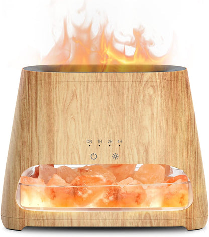 2-in-1 Essential Oil Diffuser for Home & Himalayan Salt Lamp, 150ml